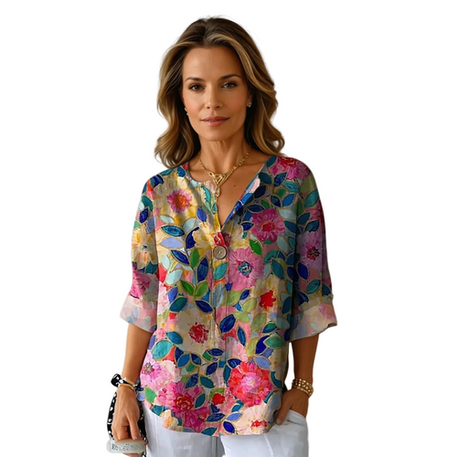 Dam Blus Blommönster Chic 0