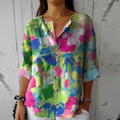 Dam Blus Blommönster Chic 7