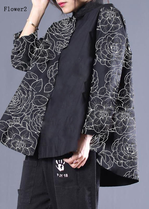 Dam Blusar med Lapel och Prickigt Mönster 6