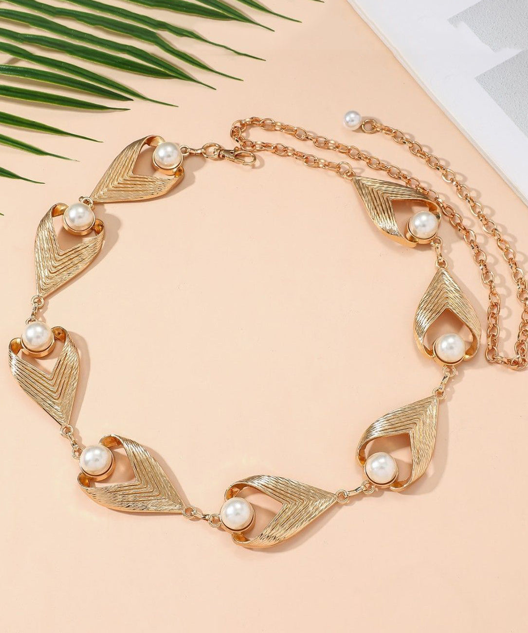 Dam Body Chain Bohemisk Stil med Pärldetaljer 1