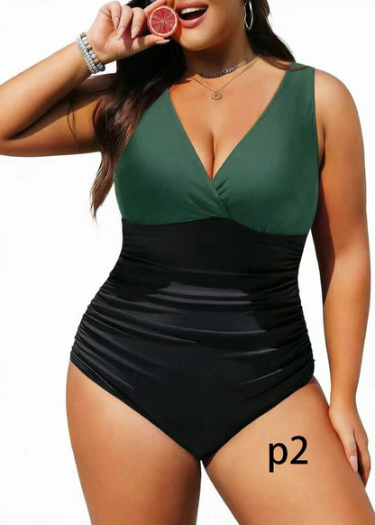 Dam Bodysuit Randig V-ringad Stilren 1