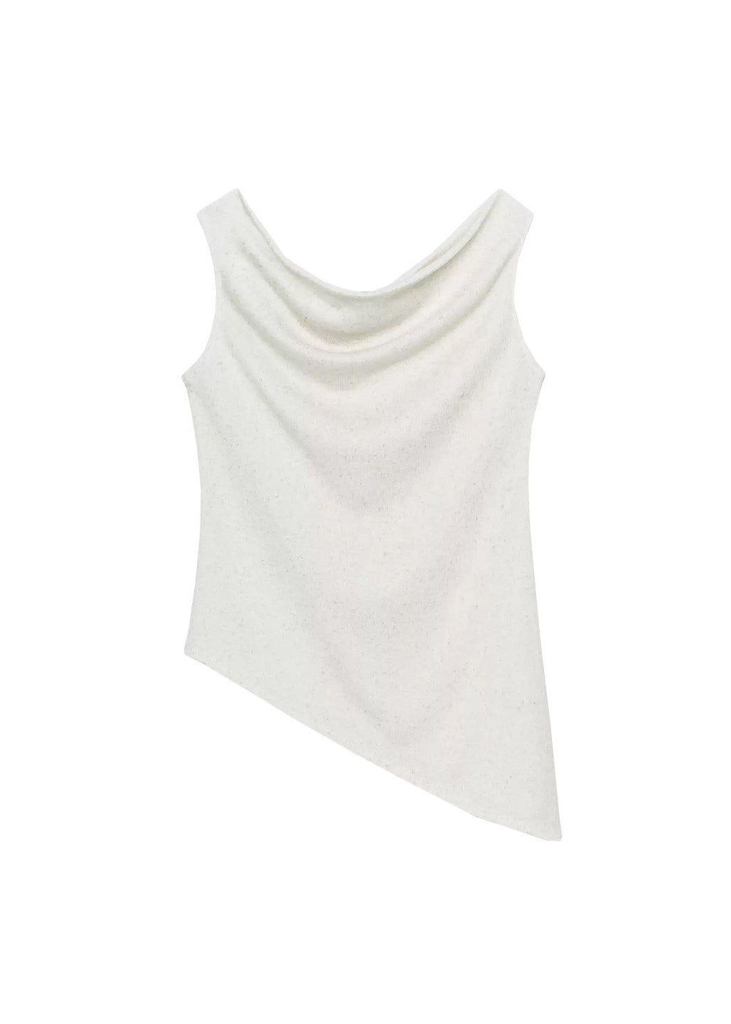 Dam Bomullsskjorta Asymmetrisk Casual 3