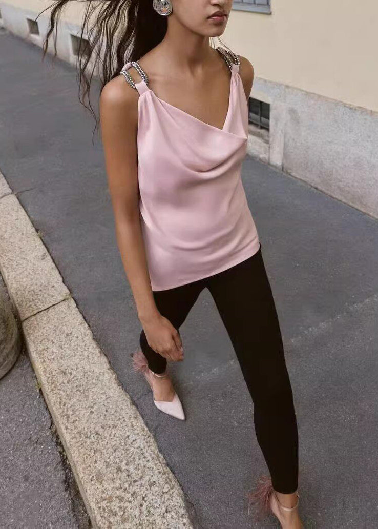Dam Cami Top Draperad Turtle Neck 1