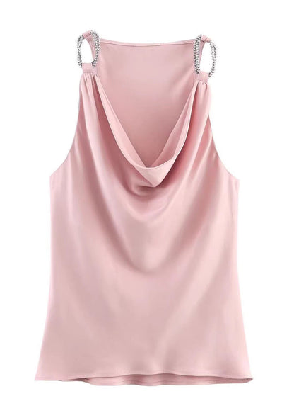 Dam Cami Top Draperad Turtle Neck 3