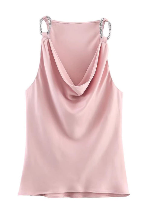 Dam Cami Top Draperad Turtle Neck 3