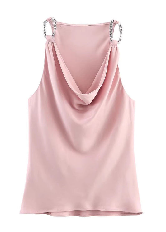 Dam Cami Top Draperad Turtle Neck 3