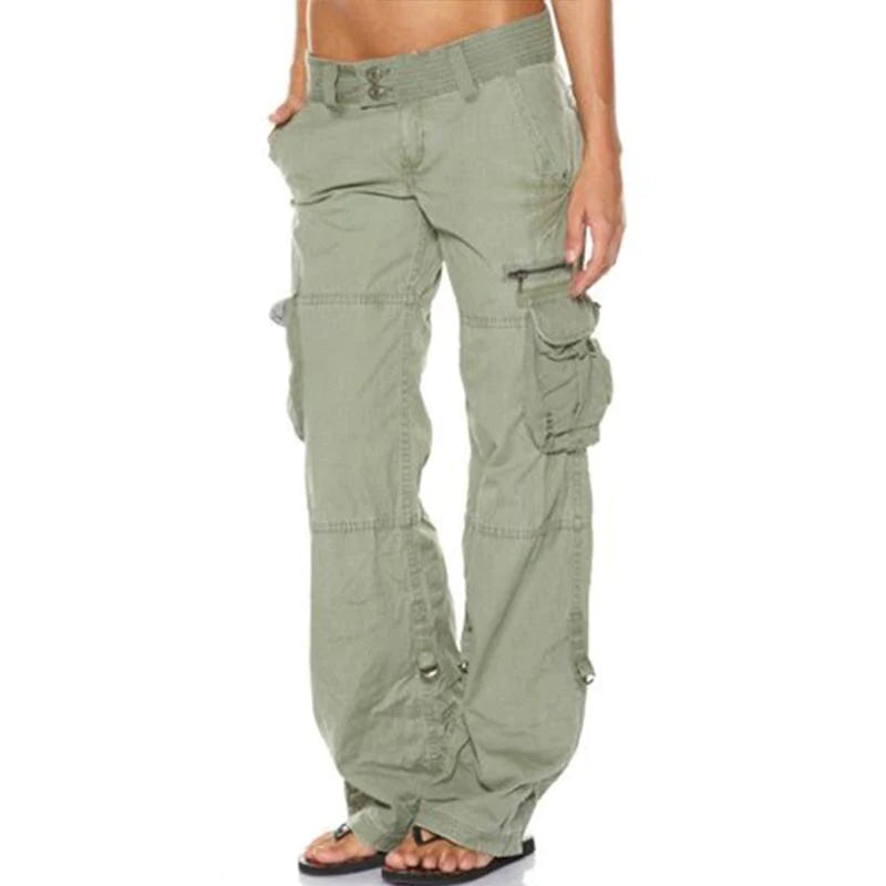 Dam Cargohose Loose Fit med Praktiska Fickor 2