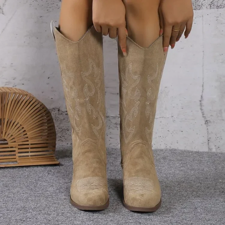 Dam Cowboy Stövlar i Klassisk Stil 5