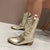 Dam Cowboystövlar i Metallic Stil 5