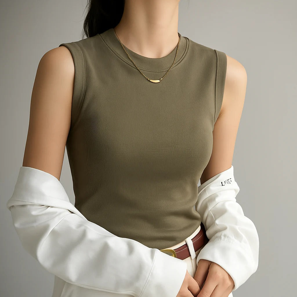 Dam Fitted Tank Topp Lätt Material 2