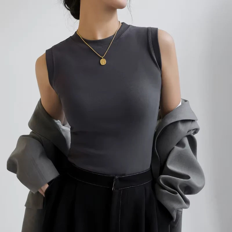 Dam Fitted Tank Topp Lätt Material 4