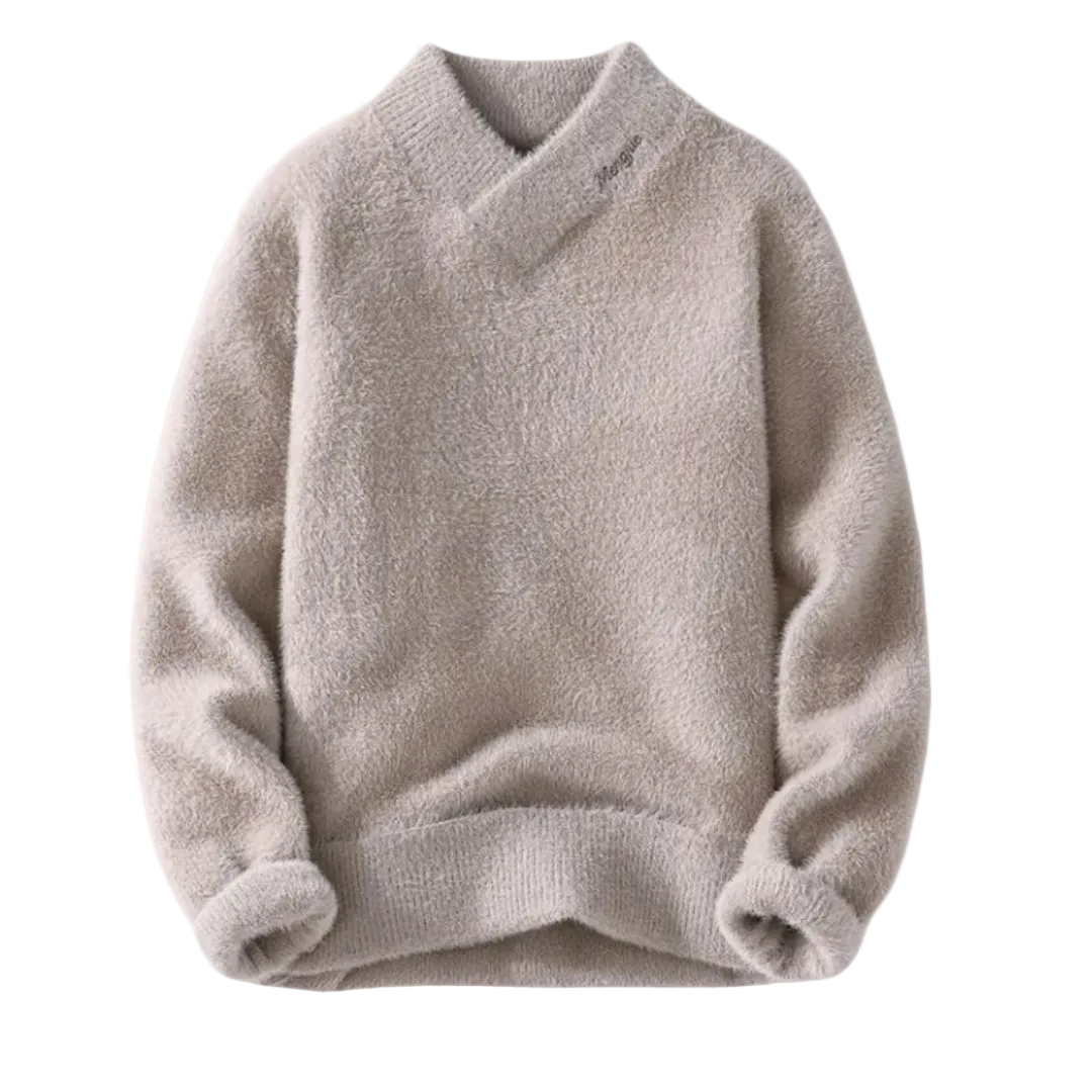 Dam Fleecetröja med Hög V-ringning för Komfort och Stil 0