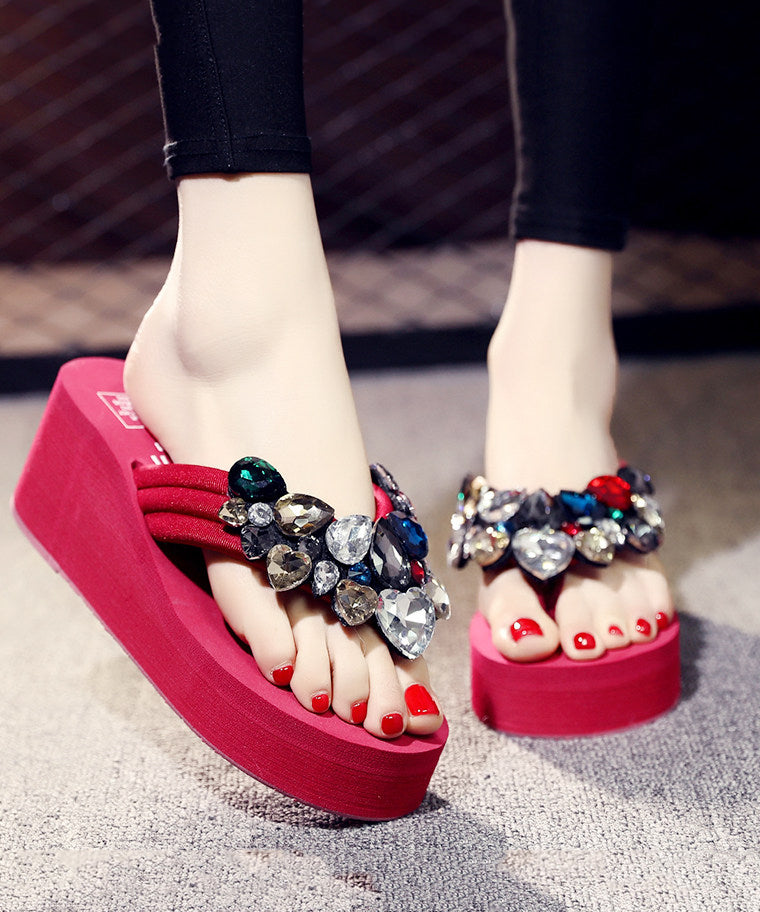 Dam Flip Flops med Splicing Detaljer 2