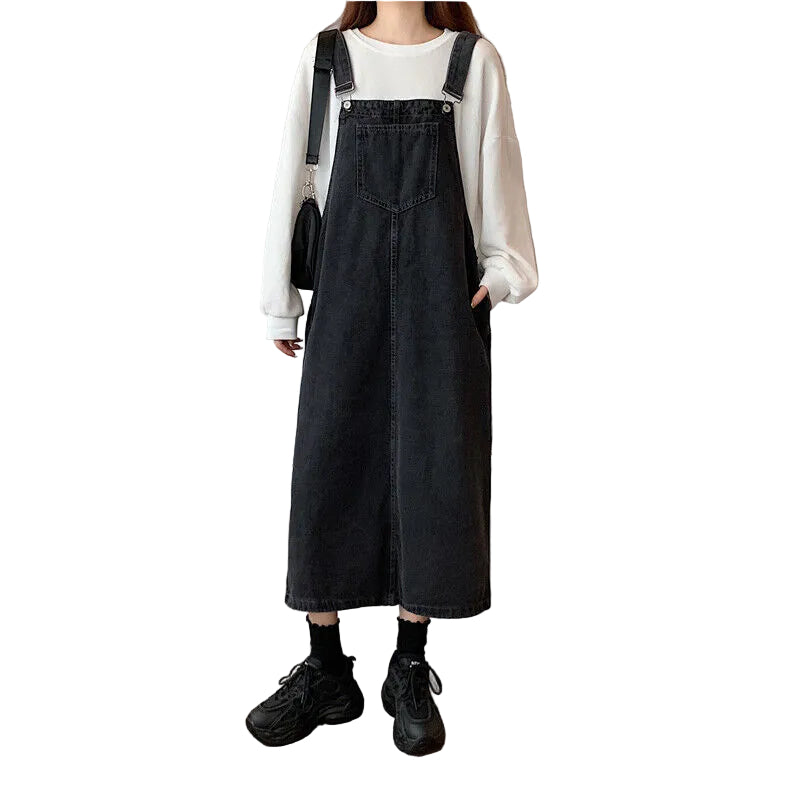 Dam Fritidsbyxor i Jeansstil med Retrodesign och Patchworkdetaljer 0