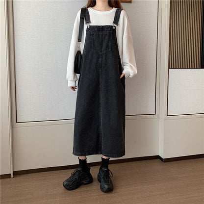 Dam Fritidsbyxor i Jeansstil med Retrodesign och Patchworkdetaljer 5