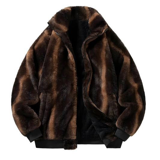 Dam Fuskpälsjacka Retro Chic Oversized 0