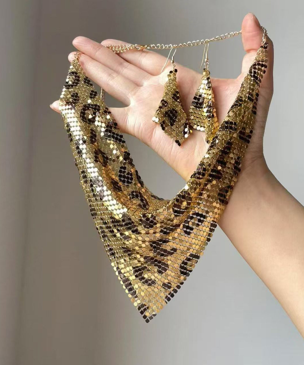 Dam Halsband Set Triangulär Design Modern Stil 1