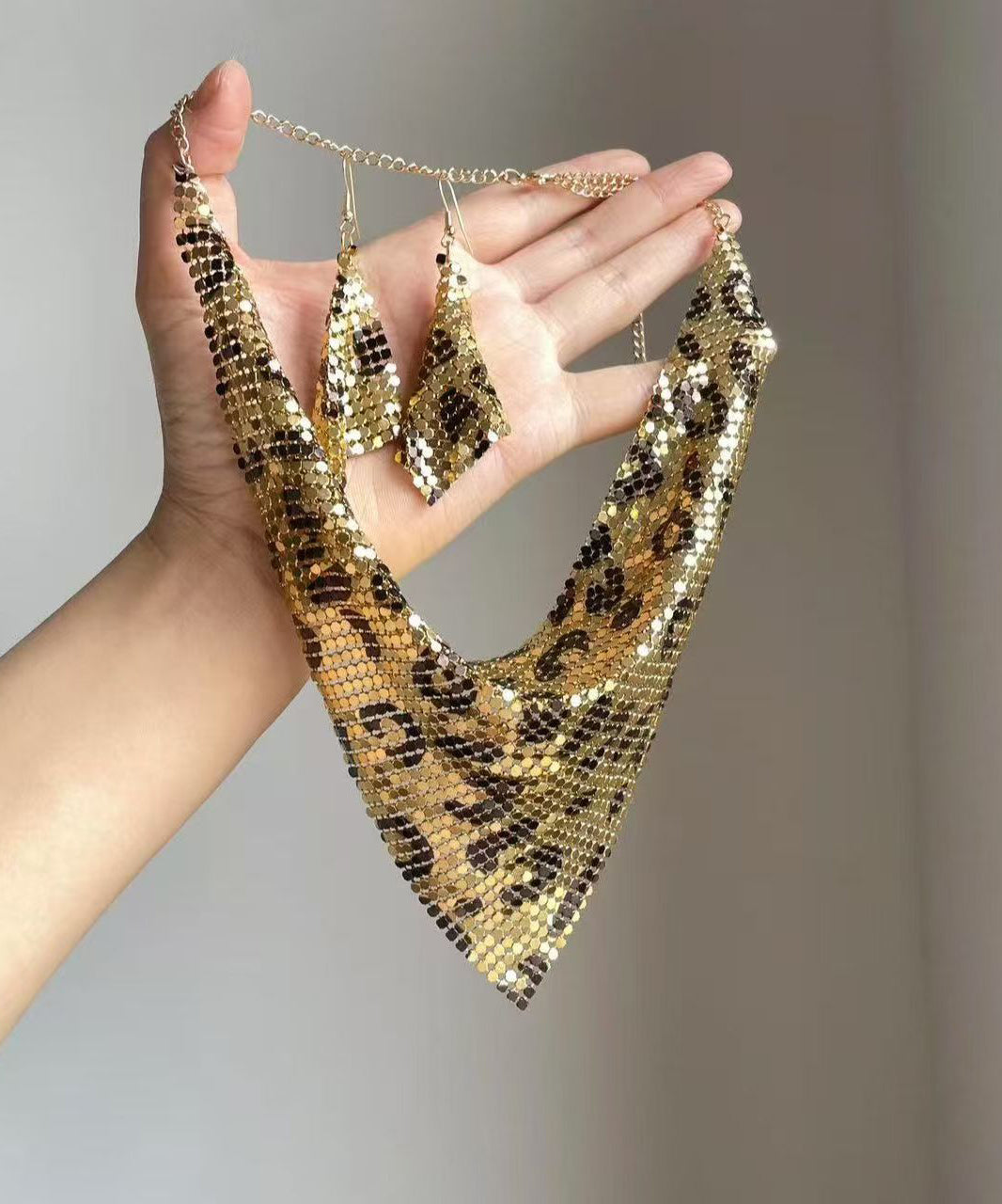 Dam Halsband Set Triangulär Design Modern Stil 3