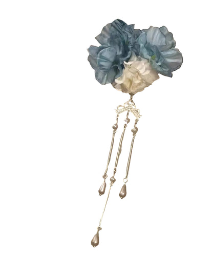 Dam Hårnål Set med Blommönster och Tofs 4
