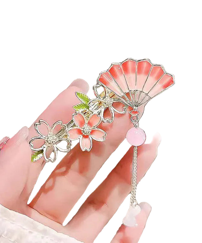 Dam Hårnål med Blommigt Fläktmotiv 0