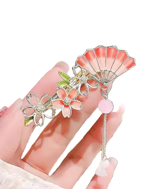 Dam Hårnål med Blommigt Fläktmotiv 0