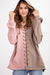 Dam Hoodie Färgblock Terry Knit Mocha 1