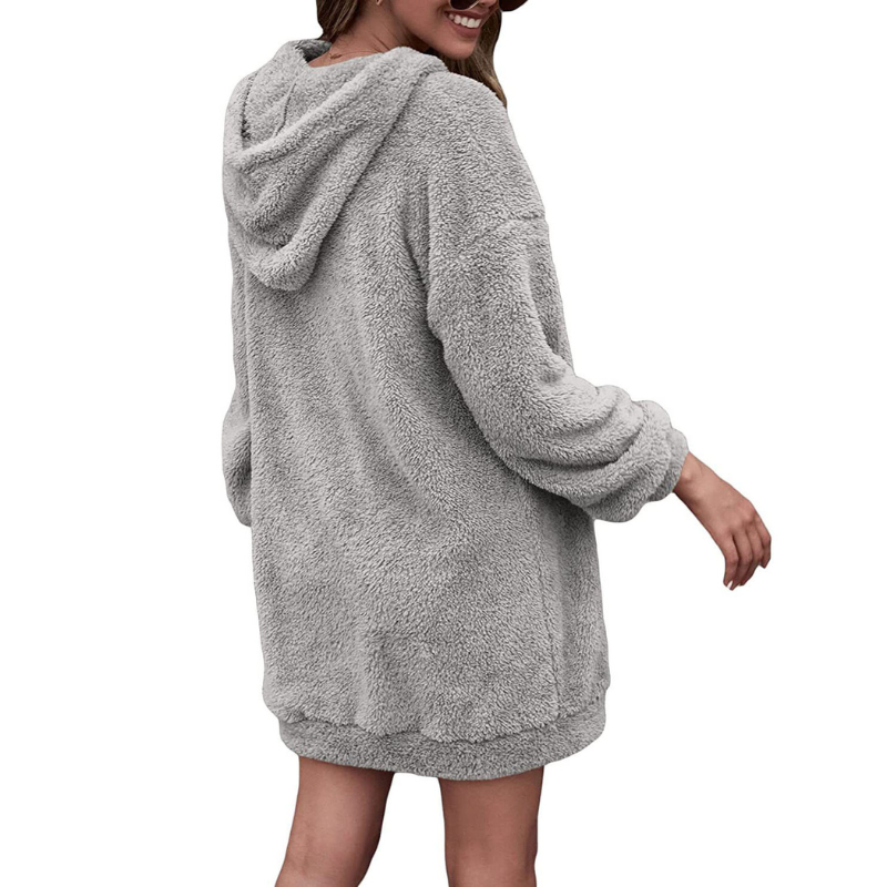 Dam Hoodie Mjuk Polyester 3