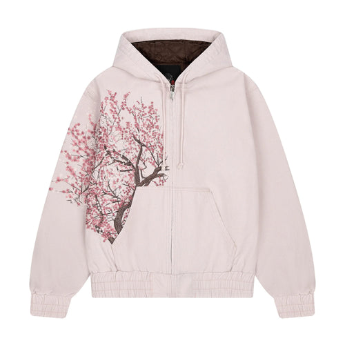 Dam Hoodie med Körsbärsblommatryck 0