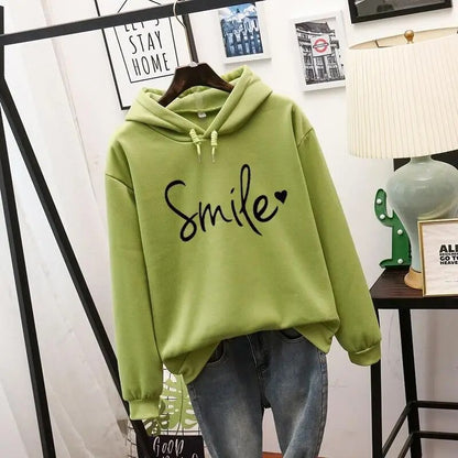 Dam Hoodie med Smile-Love Design 4