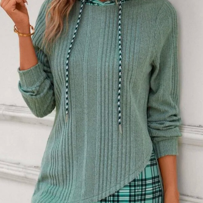 Dam Huvtröja Långärmad Trendig 2