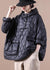 Dam Jacka Plus Size Hooded Pullover i Dunfyllning 4
