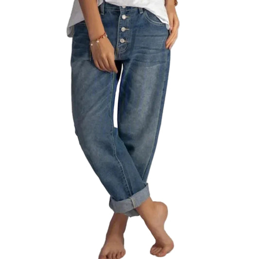Dam Jeans Hög Midja Lös Passform 0