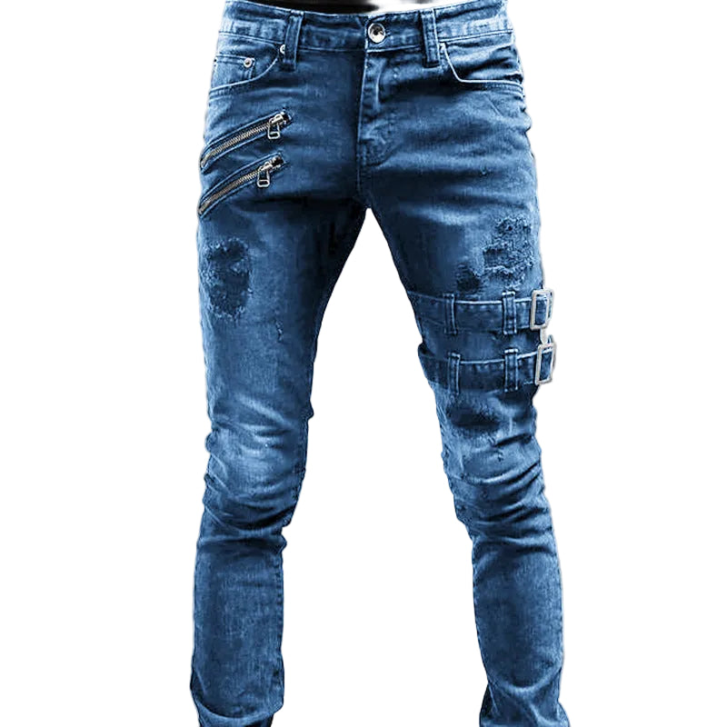 Dam Jeans Hög Midja Med Ribbade Detaljer 0