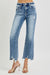 Dam Jeans Hög Midja Raka Med Distressed Kant 1