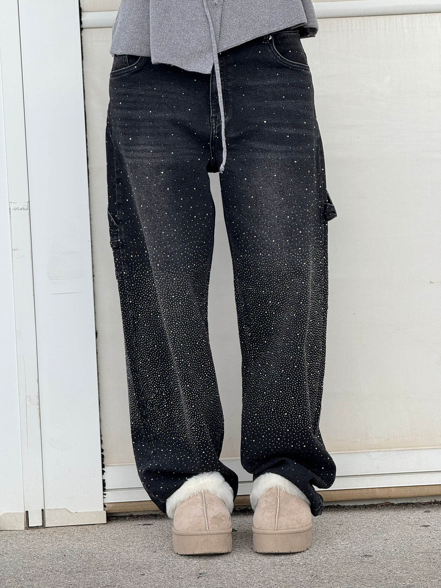 Dam Jeans med Diamantdetaljer 11