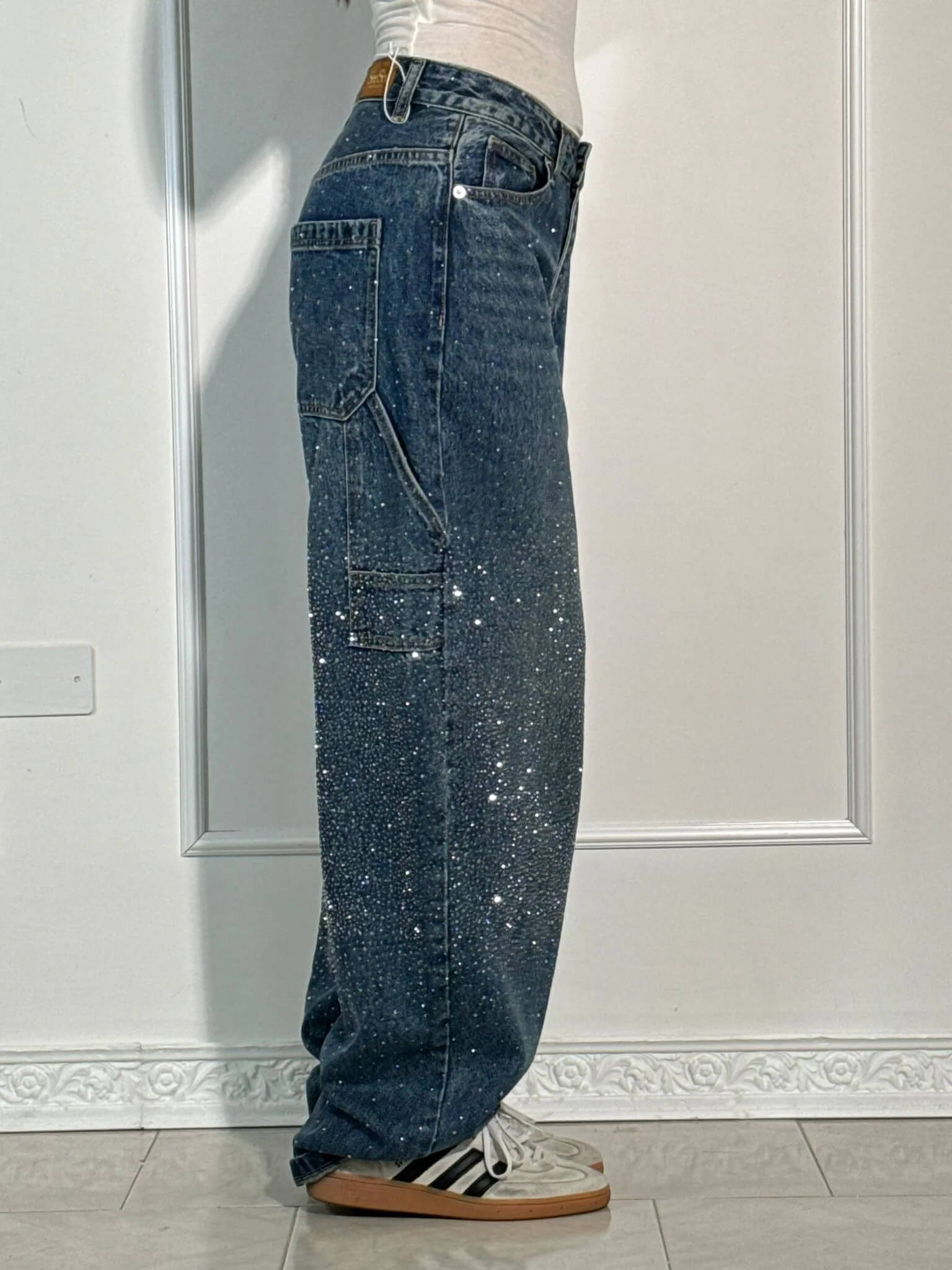 Dam Jeans med Diamantdetaljer 1