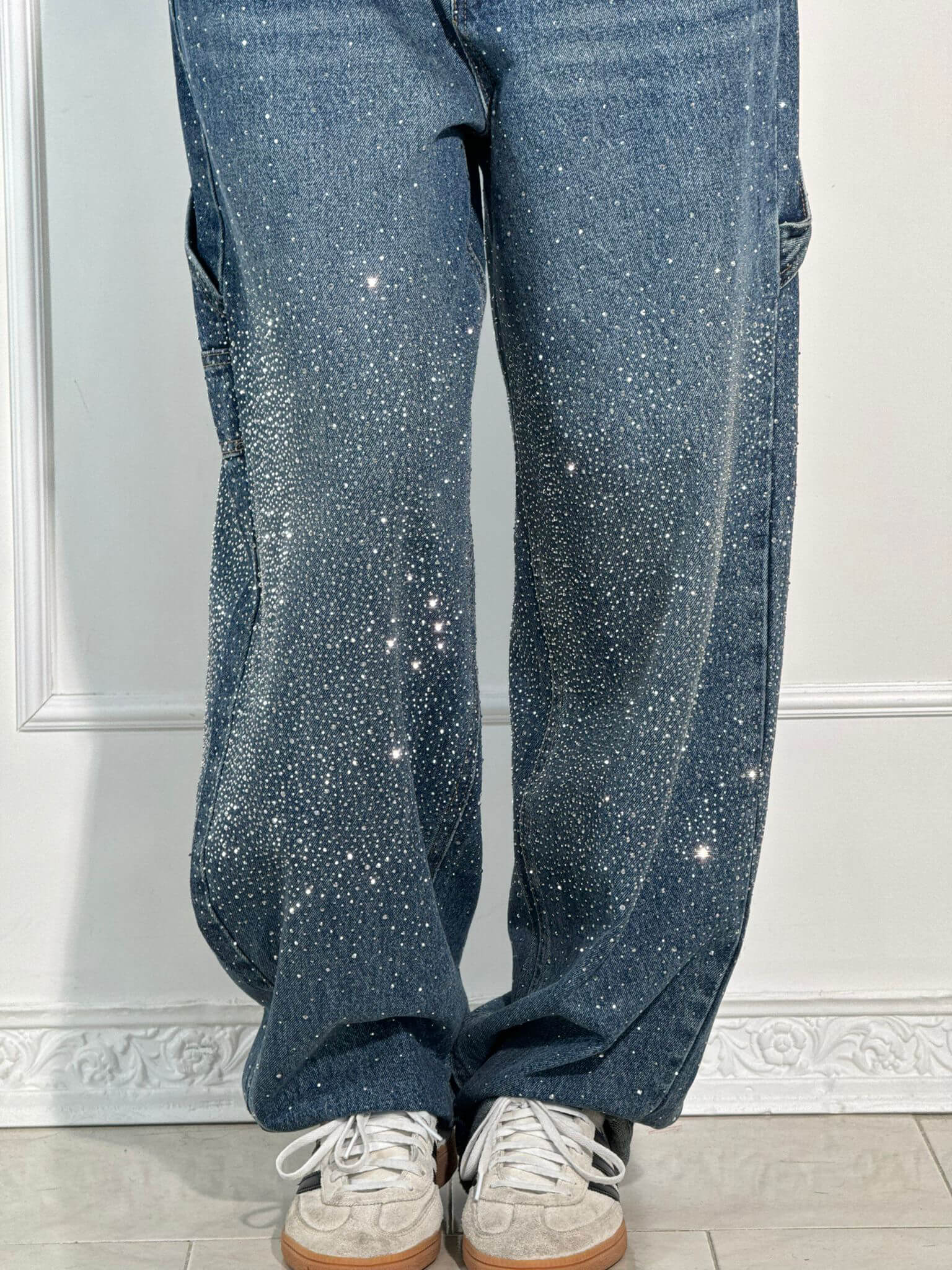 Dam Jeans med Diamantdetaljer 3