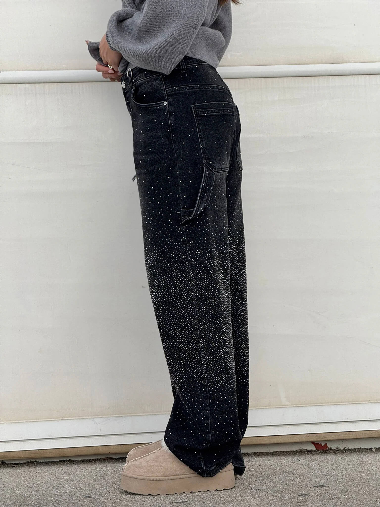 Dam Jeans med Diamantdetaljer 8