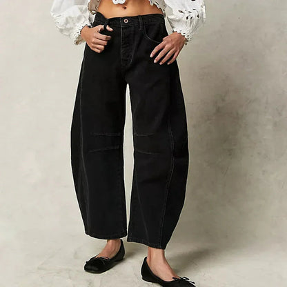 Dam Jeans med breda ben och hög midja 2