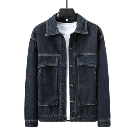 Dam Jeansjacka Boxig Stil med Stora Fickor 0