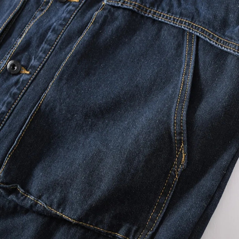Dam Jeansjacka Boxig Stil med Stora Fickor 4
