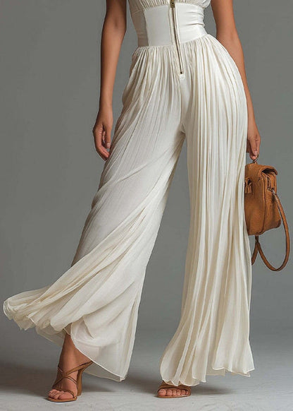 Dam Jumpsuit Ärmlös Med Rynkad Design och Dragkedja 3