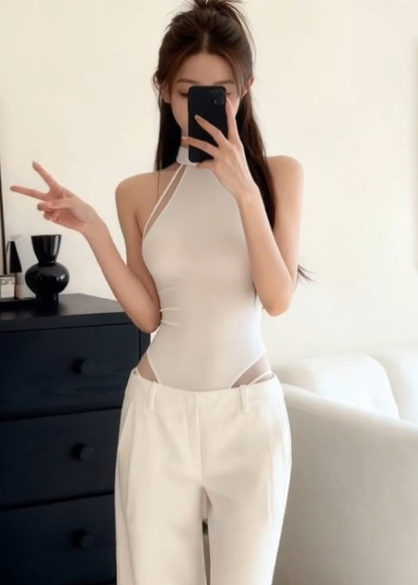 Dam Jumpsuit Ärmlös Modern Design med Lös Midja 4