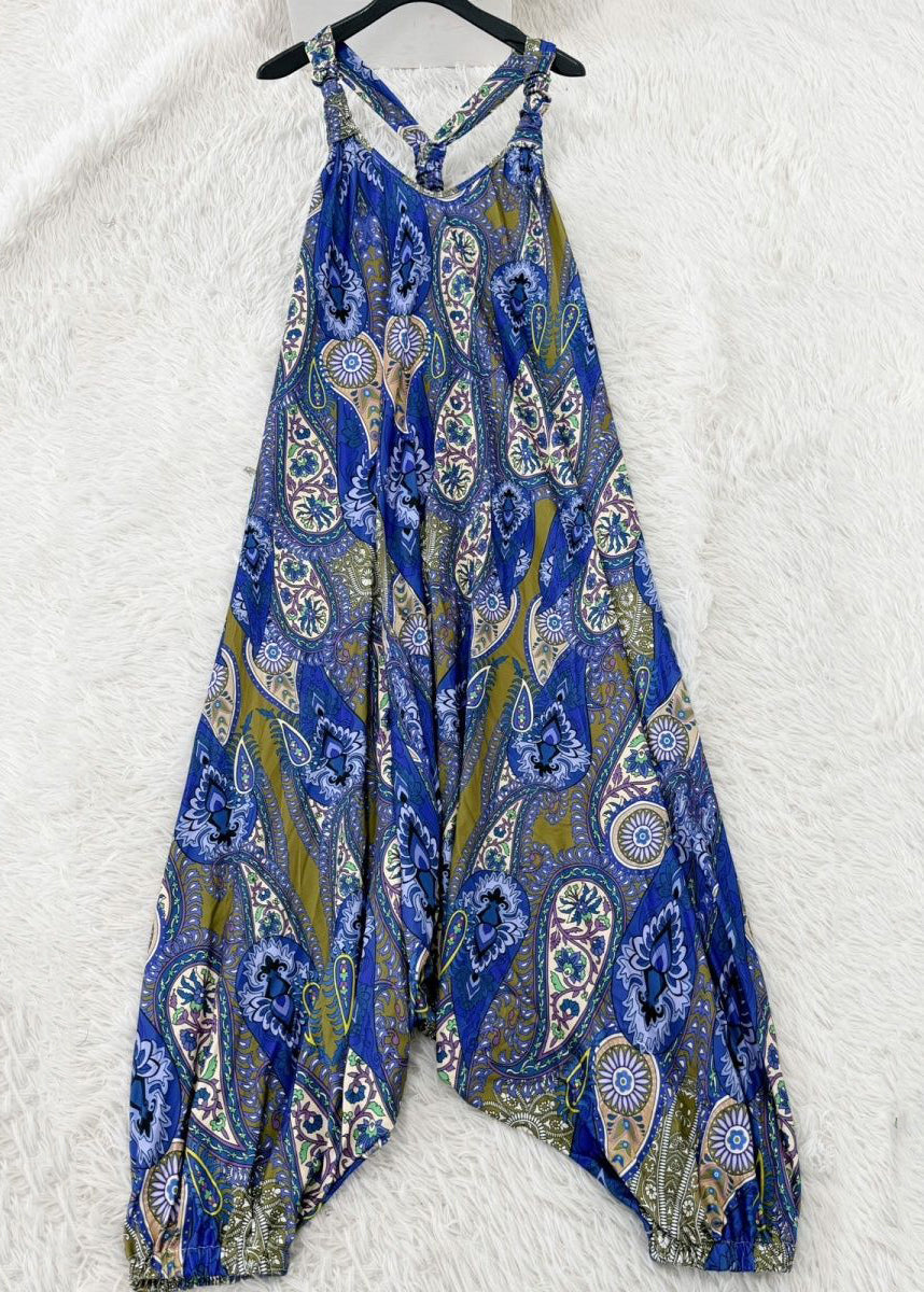 Dam Jumpsuit Ärmlös med O-hals och Tryck 4
