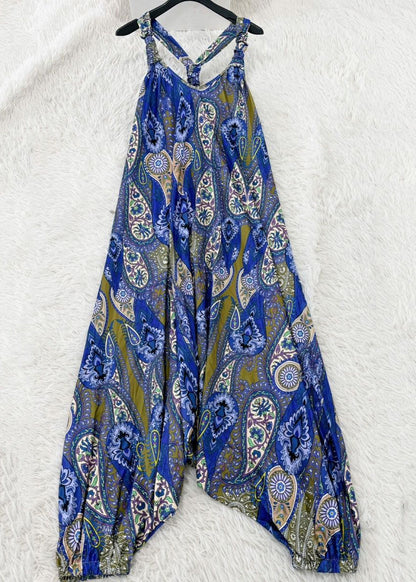 Dam Jumpsuit Ärmlös med O-hals och Tryck 4