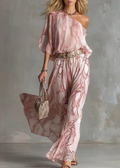 Dam Jumpsuit Asymmetrisk One Shoulder med Flareärm 0