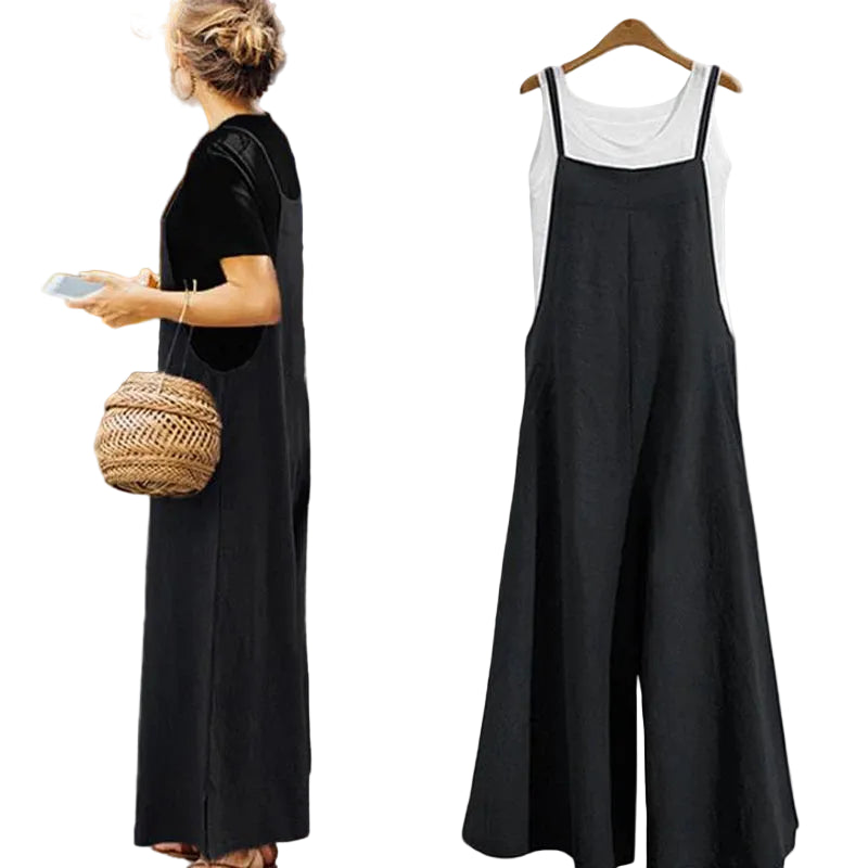 Dam Jumpsuit Enfärgad Casual Dungaree 1