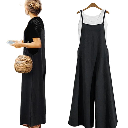Dam Jumpsuit Enfärgad Casual Dungaree 1