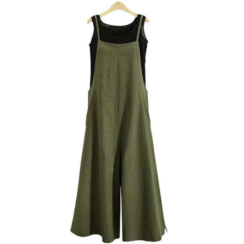 Dam Jumpsuit Enfärgad Casual Dungaree 3