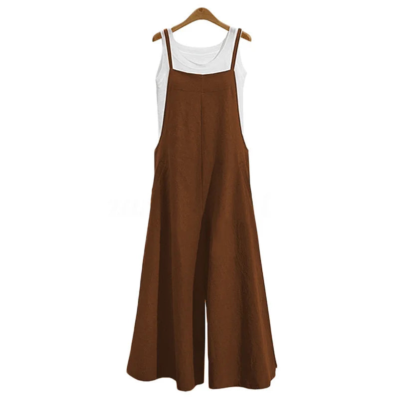 Dam Jumpsuit Enfärgad Casual Dungaree 5